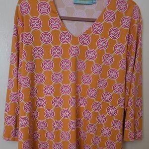 Stylish Orange and Pink Women's Top
